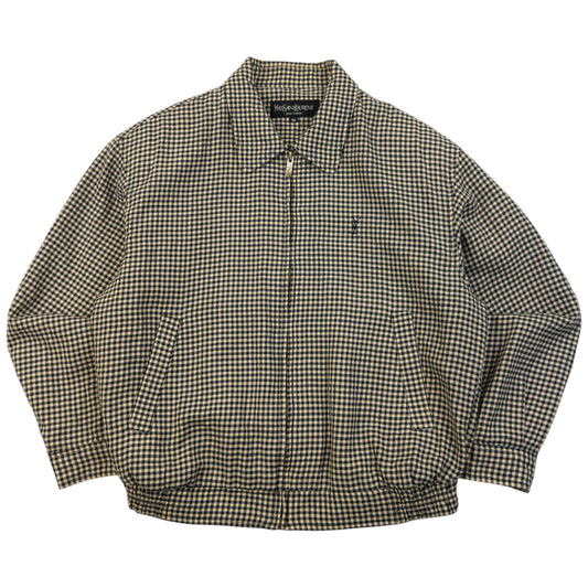 Vintage 90s YSL Yves Saint Laurent Checkered Harrington Jacket Size XS