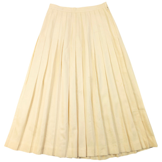 Vintage 80s Dior Pleated Wool Skirt Womens Size W27