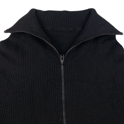 Vintage Yohji Yamamoto Zip Up Ribbed Wool Jumper Womens Size S