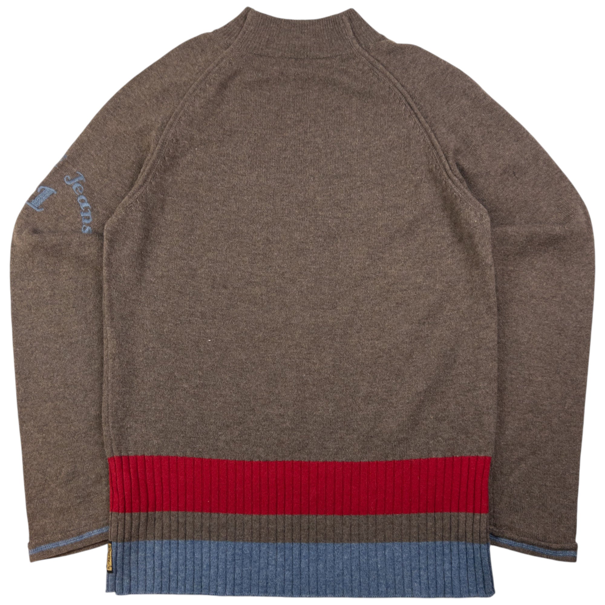 Vintage Armani Jeans Q Zip Wool Jumper Size M