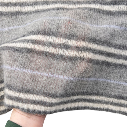 Vintage 2000s Burberry Striped Lightweight Cashmere Knit Jumper Womens Size S