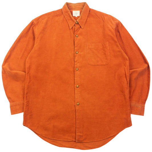 Vintage 90s Yohji Yamamoto Long Sleeve Button Up Corduroy Shirt Size S