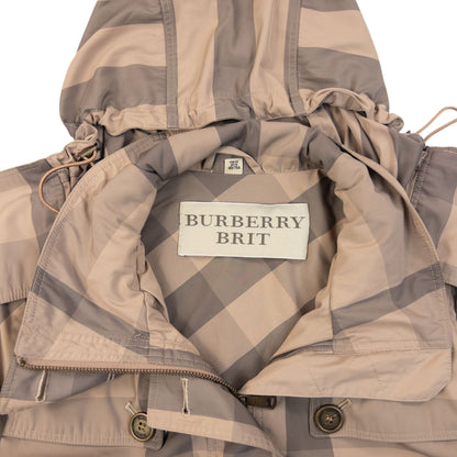 Vintage Burberry Brit Nova Check Rain Jacket Womens Size S