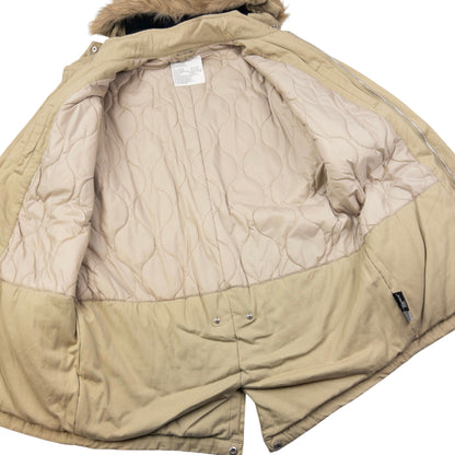 Vintage Stussy Fur Hood Padded Zip Up Jacket Size L