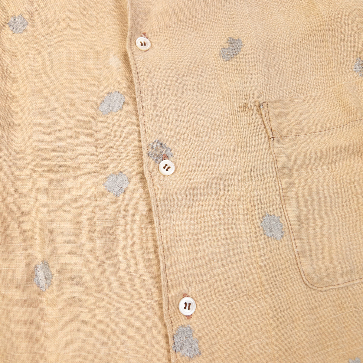 Vintage 90s Comme Des Garçons Polka Dot Button Up Linen Shirt Size XXL