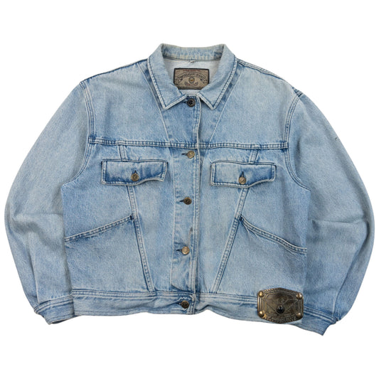 Vintage 90s Armani Jeans Button Up Denim Jacket Womens Size M