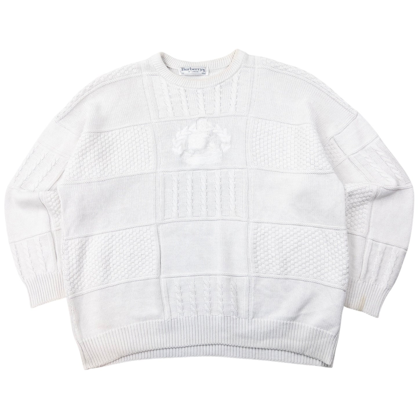 Vintage Burberry Embroidered Knit Jumper Size M