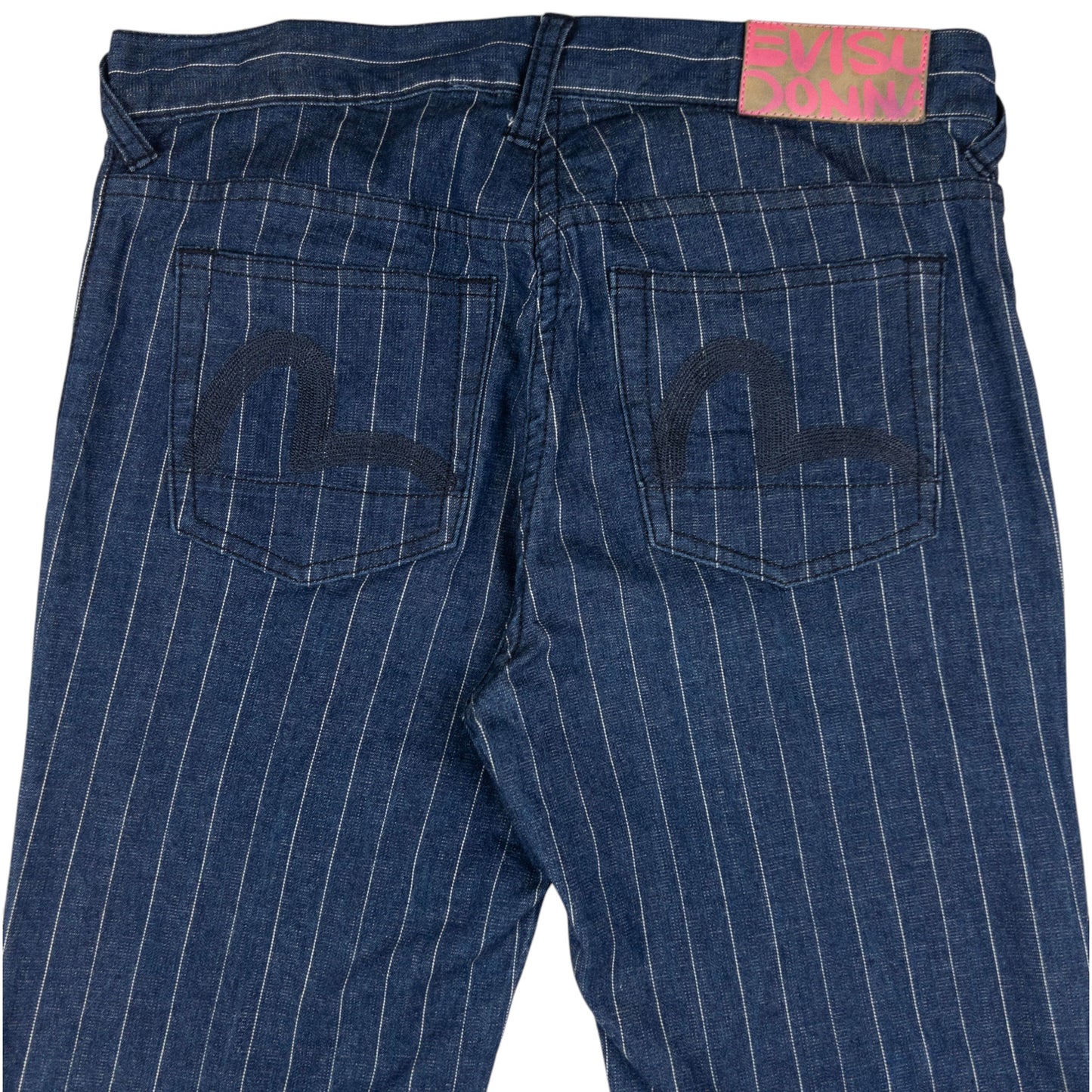 Vintage Evisu Donna Double Gull Embroidered Trousers Womens Size W31