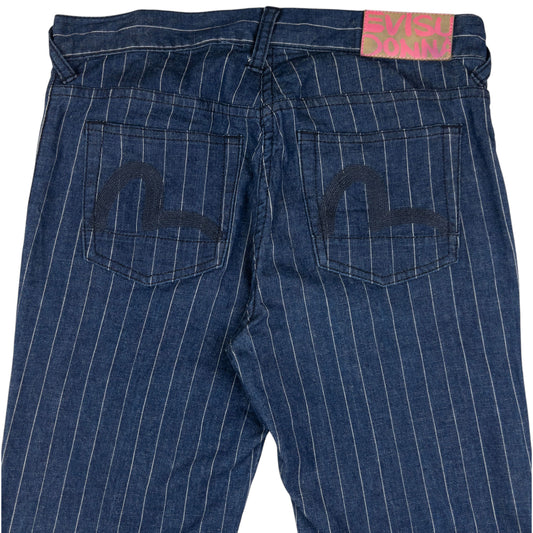 Vintage Evisu Donna Double Gull Embroidered Trousers Womens Size W31