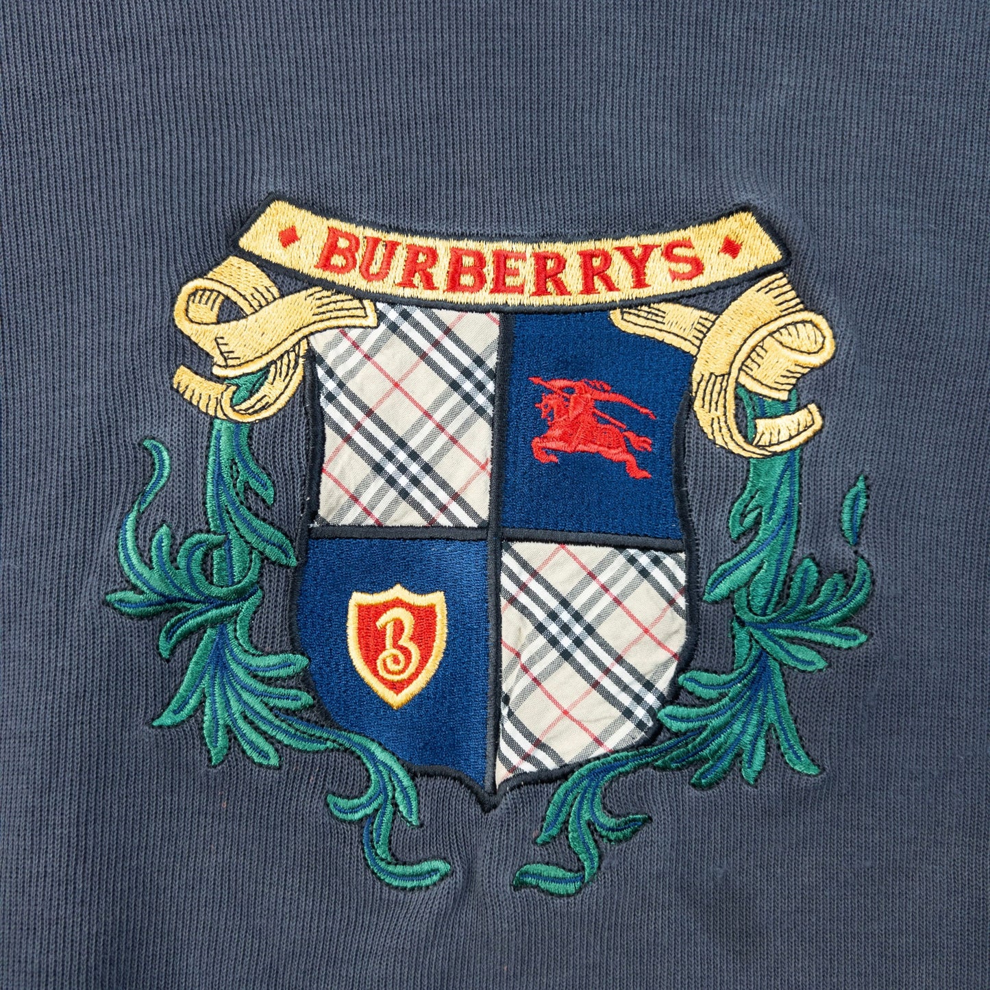 Vintage 90s Burberry Embroidered Sweatshirt Size XS