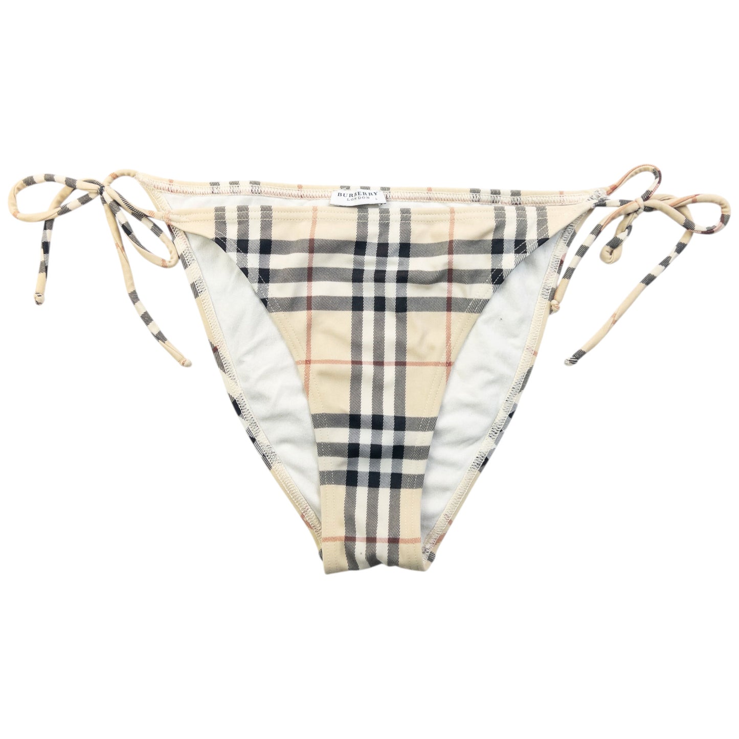 Vintage 2000s Burberry Nova Check Bikini Set Womens Size L