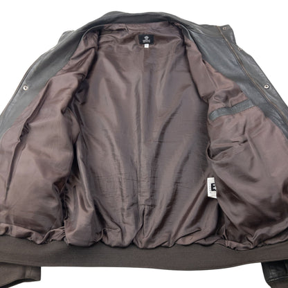 Vintage 2000s Versace Jeans Couture Leather Cargo Jacket Size M