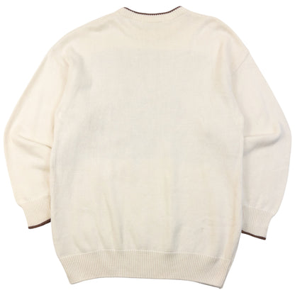 Vintage 90s Burberry Golfer Knit Jumper Size M