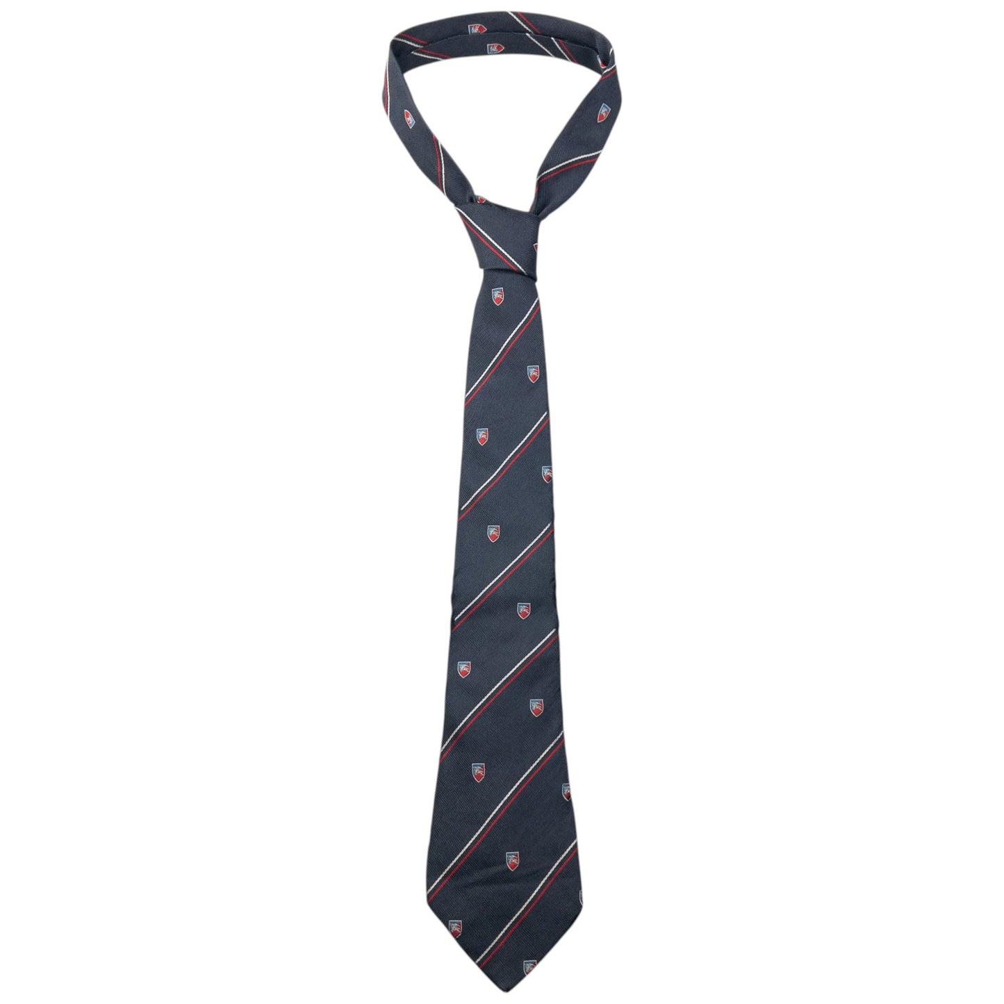 Vintage 90s Burberry Striped Monogram Silk Tie