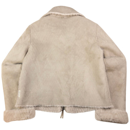 Vintage Armani Jeans Reversible Fur Jacket Womens Size M