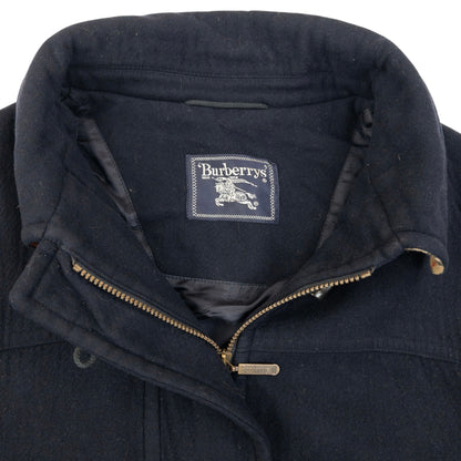 Vintage 90s Burberry Wool Duffle Jacket Size XL