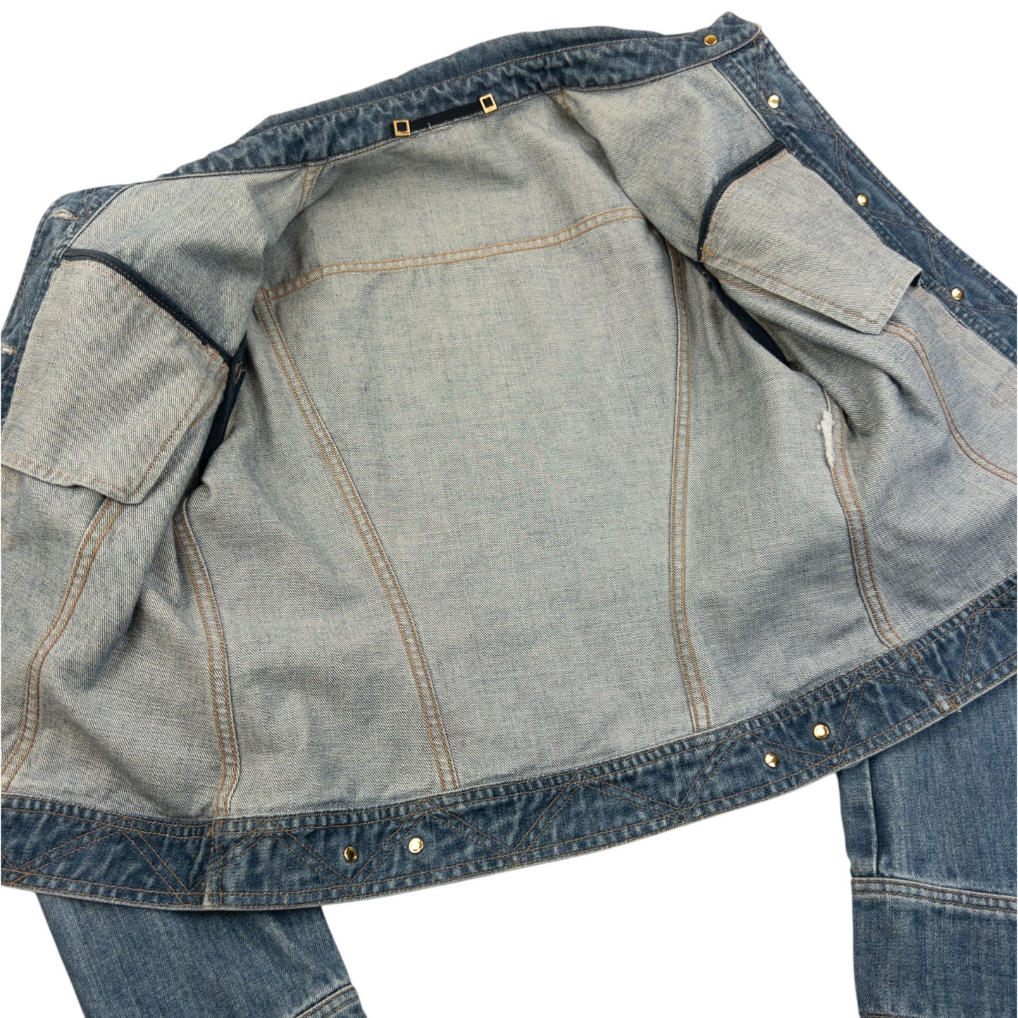 Vintage 2000s Gucci By Tom Ford Button Up Denim Jacket Womens Size S