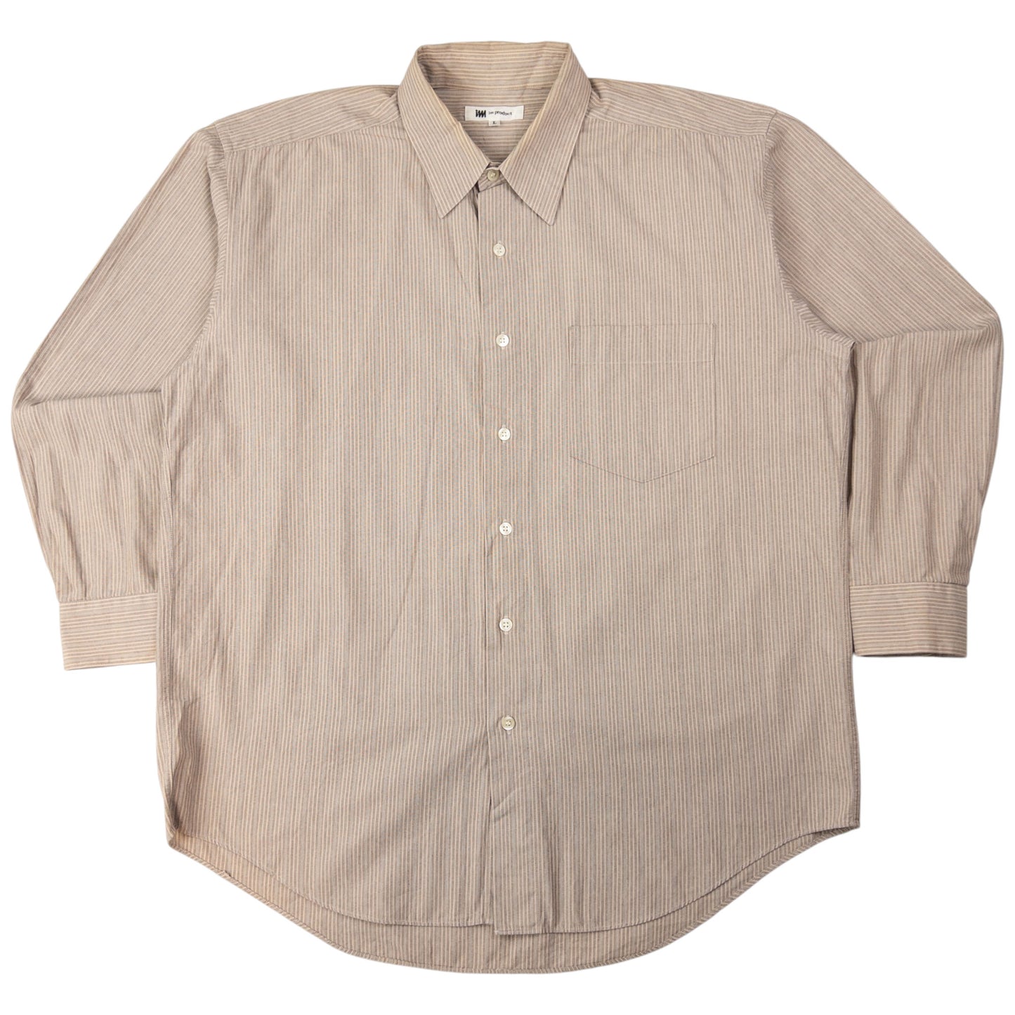 Vintage Issey Miyake Striped Long Sleeve Button Up Shirt Size L