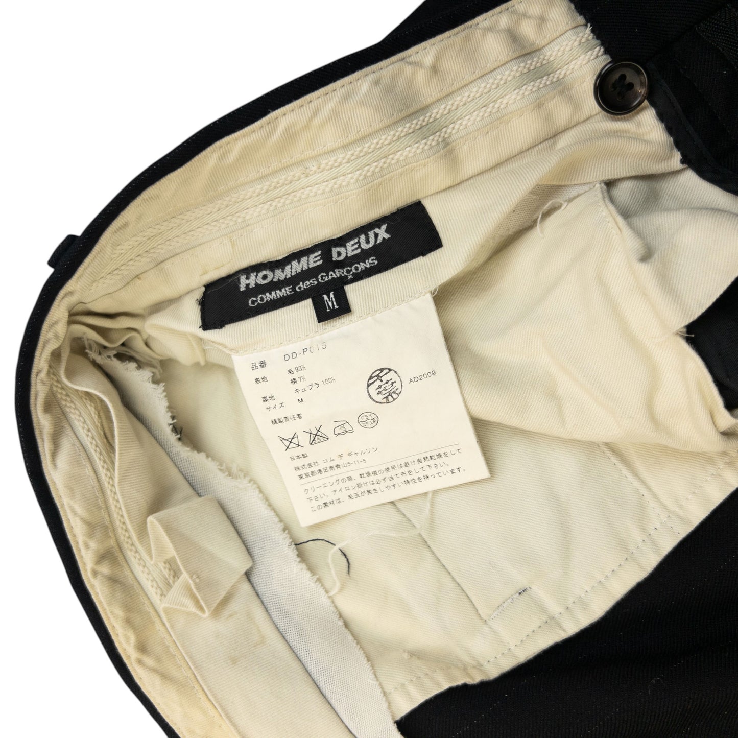 Vintage 2009 Comme Des Garçons HOMME DEUX Trousers Size W33