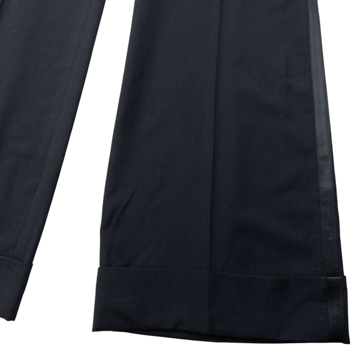 Vintage 2000s Dolce & Gabbana Cummerbund Waist Wide Leg Trousers Size W30