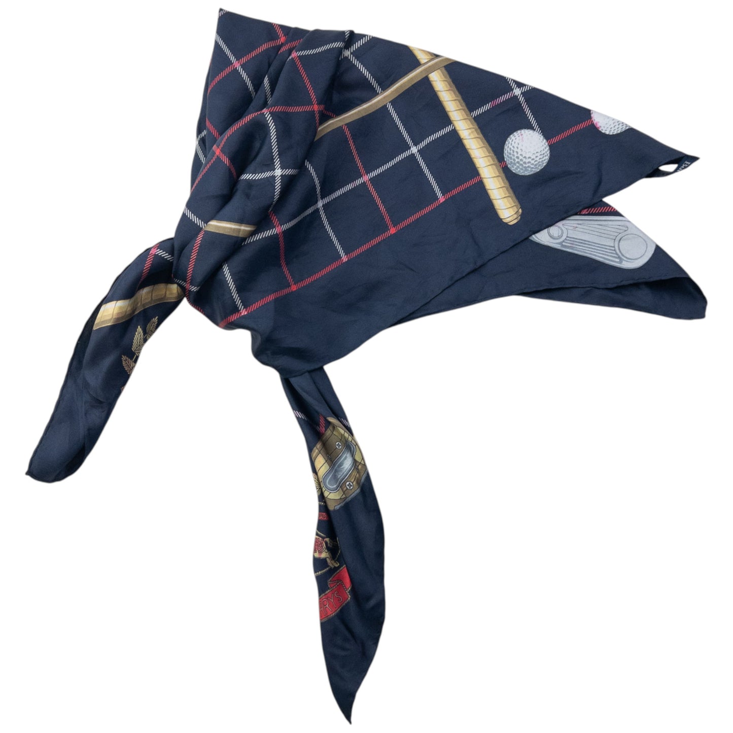 Vintage 90s Burberry Golf Club Silk Scarf