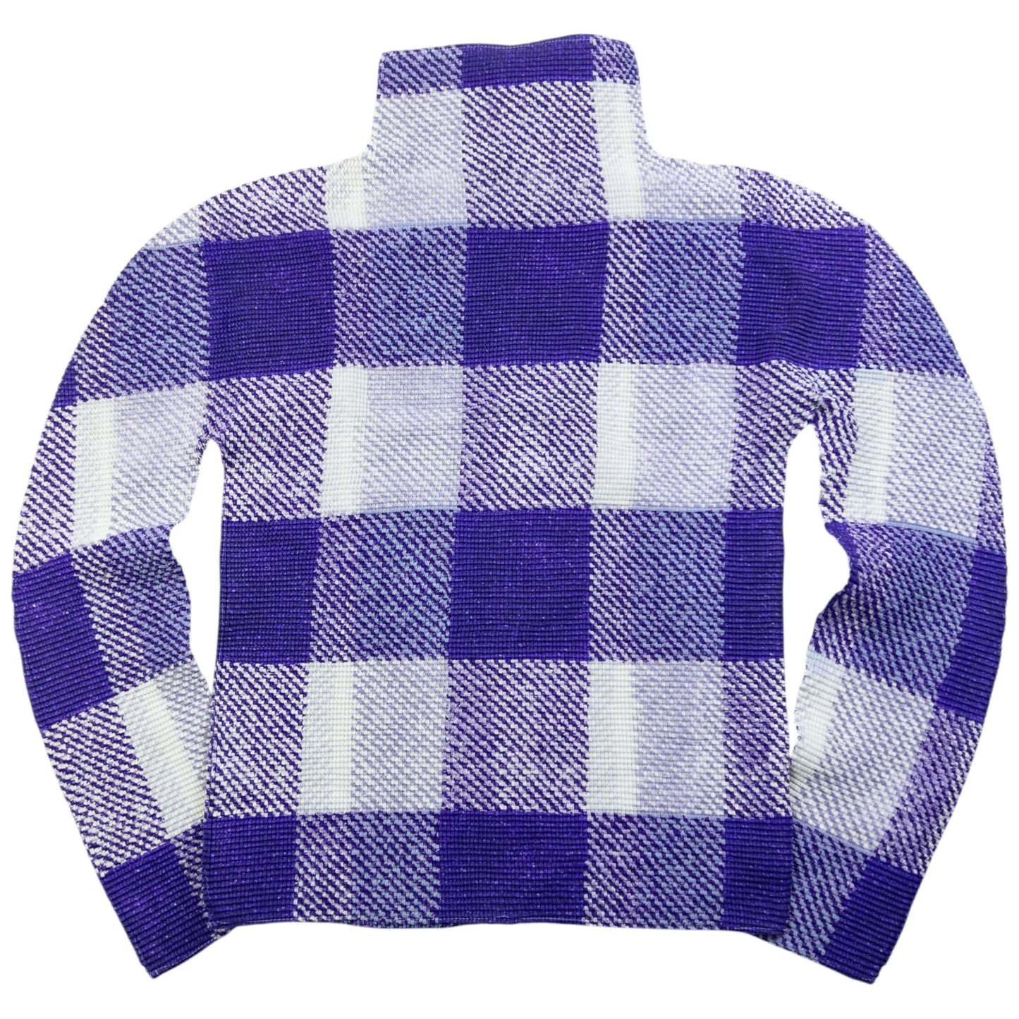 Vintage 90s Issey Miyake Checkered Zip Cardigan Womens SAMPLE Size S