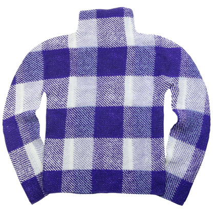 Vintage 90s Issey Miyake Checkered Zip Cardigan Womens SAMPLE Size S