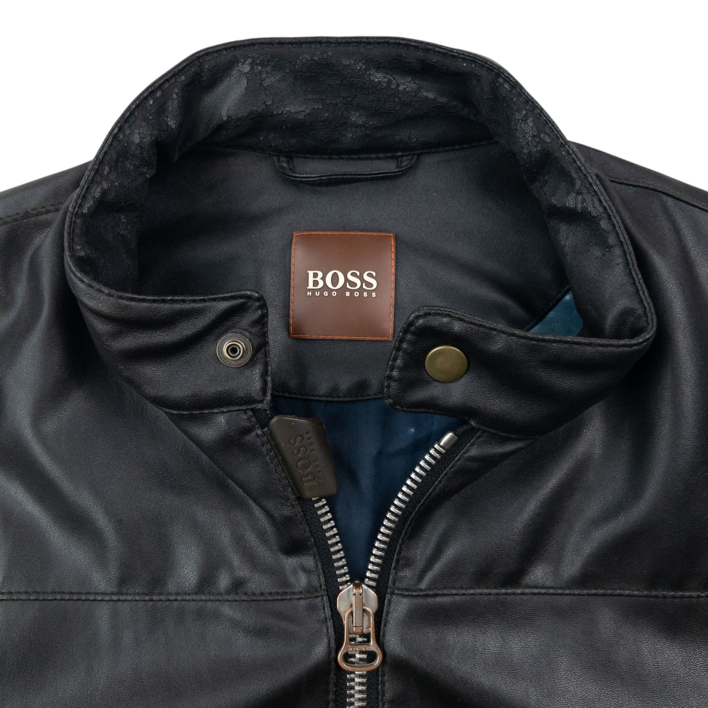 Vintage 2000s Hugo Boss Galaxy Lined Leather Jacket Size S