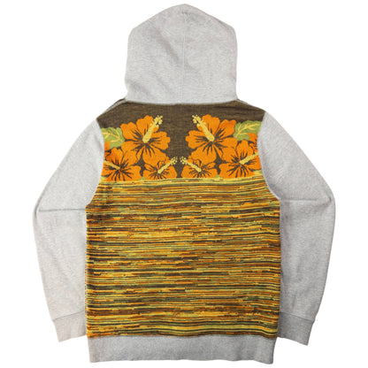 Vintage Final Home By Issey Miyake Double Hood Floral Knit Zip Up Hoodie Size M