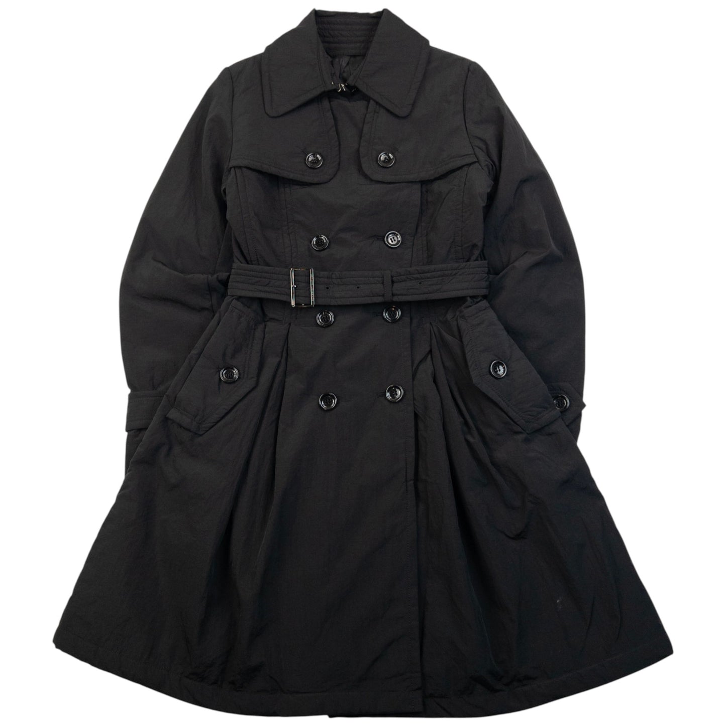 Vintage 2000s Burberry Black Label Belt Waist Trench Jacket Womens Size M