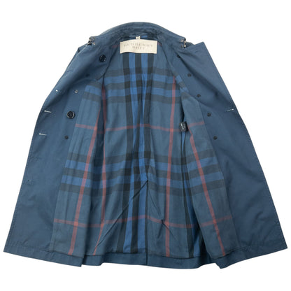 Vintage Burberry Brit Nova Check Lined Belt Waist Trench Jacket Womens Size S