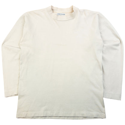 Vintage 90s Stone Island Center Logo Long Sleeve T Shirt Size S