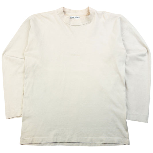 Vintage 90s Stone Island Center Logo Long Sleeve T Shirt Size S