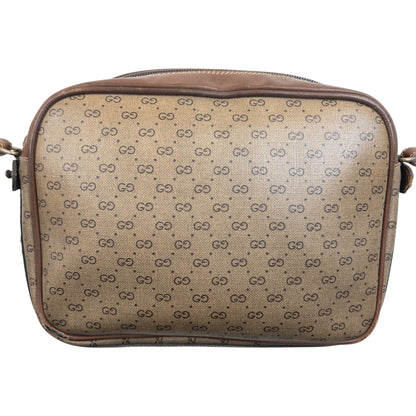 Vintage 80s Gucci Monogram Leather Crossbody Bag