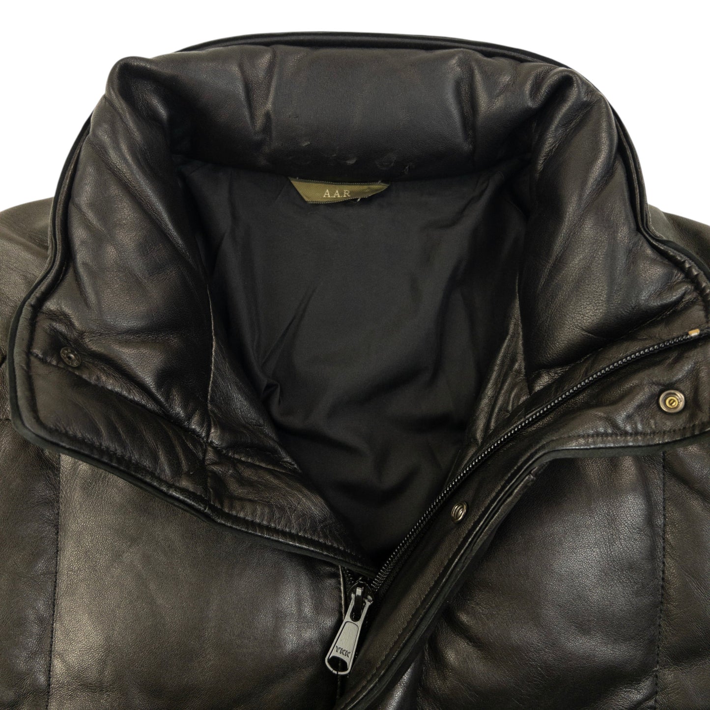 Vintage 2000s Yohji Yamamoto A.A.R Leather Puffer Jacket Size M