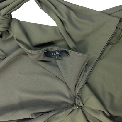 Vintage 2000s Gucci Twist-Back Dress in green, photo 5