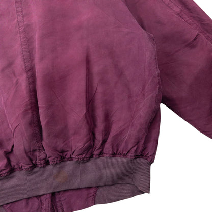 Vintage 90s Hugo Boss Silk Bomber Jacket Size XXL