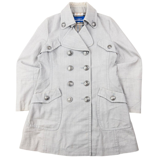 Vintage 2000s Burberry Blue Label Nova Check Lined Trench Jacket Womens Size M