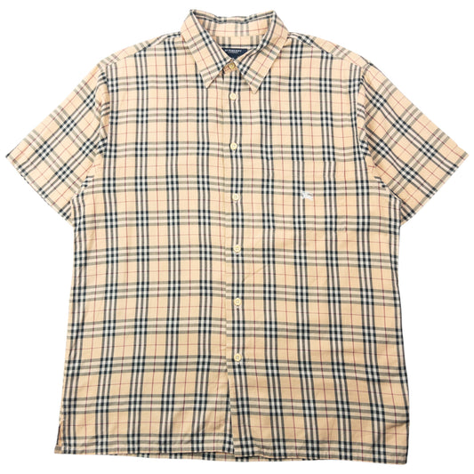 Vintage 2000s Burberry Nova Check Short Sleeve Button Up Shirt Size M