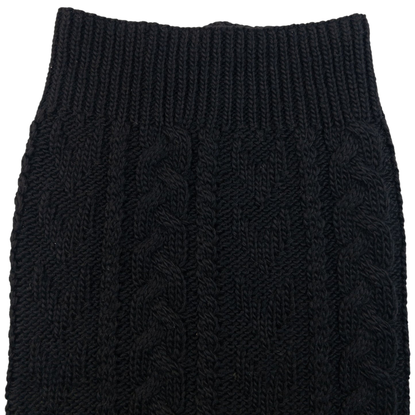 Vintage 2000s Yohji Yamamoto Cable Knit Wool Skirt Womens Size M