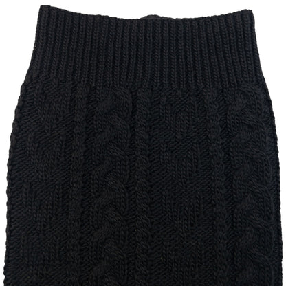 Vintage 2000s Yohji Yamamoto Cable Knit Wool Skirt Womens Size M