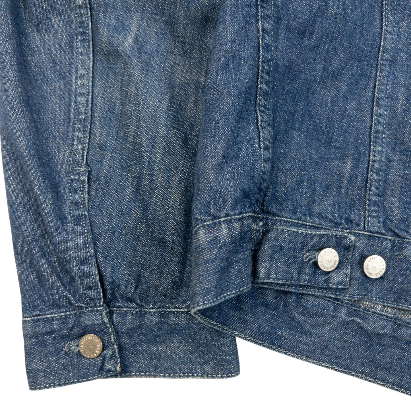 Vintage 2000s Versace Jeans Couture Button Up Denim Jacket Size S