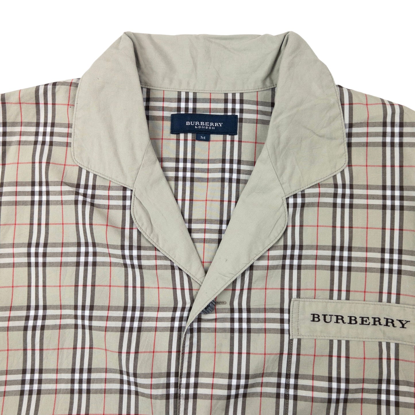 Vintage 2000s Burberry Nova Check Long Sleeve Button Up Pyjama Shirt Size M