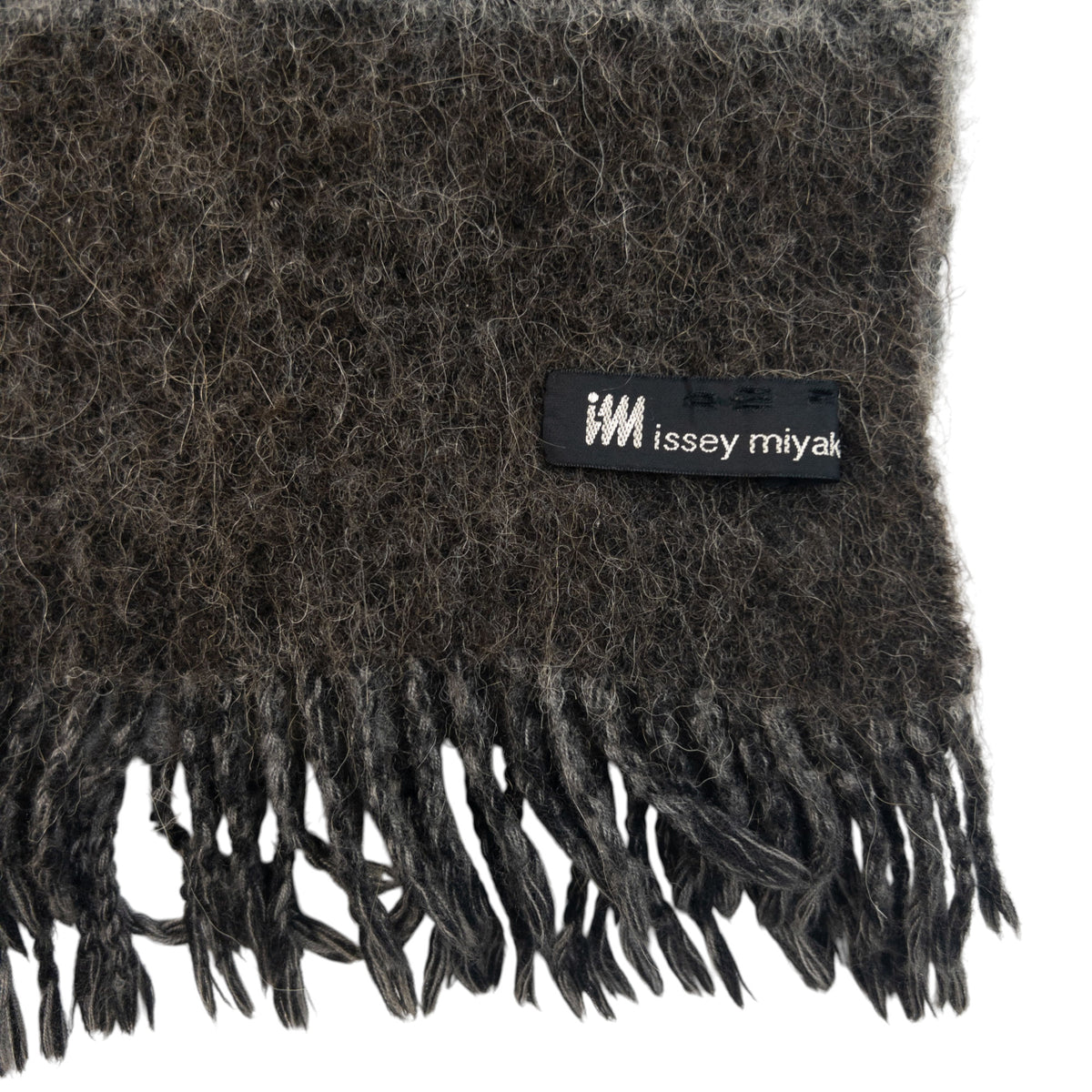 Vintage 2000s Issey Miyake Striped Wool Tassel Scarf