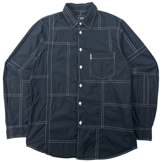 Vintage 2000s Armani Jeans Contrast Long Sleeve Button Up Shirt Size L