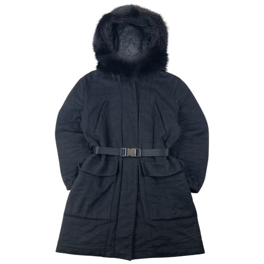 Vintage 2000s Prada Sport Raccoon Fur Wool Jacket Womens Size L