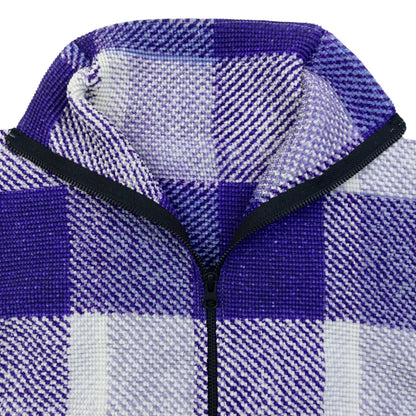 Vintage 90s Issey Miyake Checkered Zip Cardigan Womens SAMPLE Size S