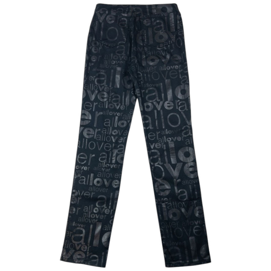 Vintage 90s Moschino Jeans Love All Over Jacket & Trousers Suit Set Womens Size M