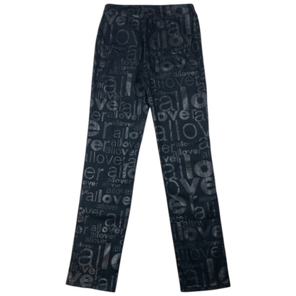 Vintage 90s Moschino Jeans Love All Over Jacket & Trousers Suit Set Womens Size M