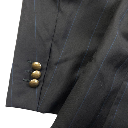 Vintage 90s Gianni Versace Couture Striped Blazer Jacket Size XL